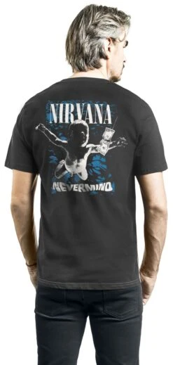 "Amplified Collection - Nevermind" T-Shirt Grey-charcoal By Nirvana -Fashionable Men's Clothing Store 531155wb