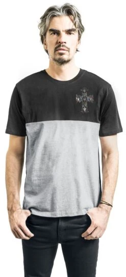 "Amplified Collection - Appetite For Destruction" T-Shirt Grey-charcoal By Guns N' Roses -Fashionable Men's Clothing Store 531157wa