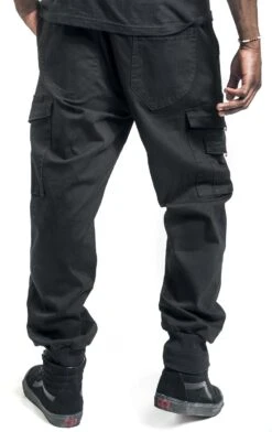 "Logo" Cargo Trousers Black By Assassin's Creed -Fashionable Men's Clothing Store 531530wb
