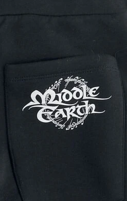"Middle Earth Script" Tracksuit Trousers Black By The Lord Of The Rings -Fashionable Men's Clothing Store 532610d