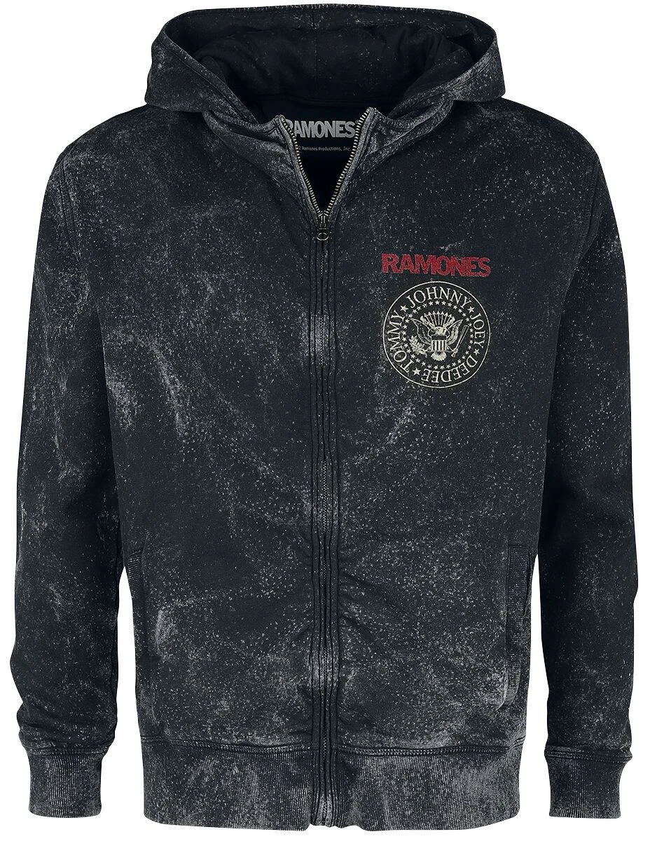 "Crest" Hooded Zip Black By Ramones 3 "Crest" Hooded Zip Black By Ramones