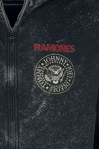 "Crest" Hooded Zip Black By Ramones 5 "Crest" Hooded Zip Black By Ramones - Image 3