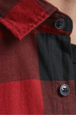 "JJEGINGHAM TWILL SHIRT L/S NOOS" Longsleeve Red-black By Jack & Jones -Fashionable Men's Clothing Store 533149wd