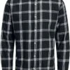 "JJEGINGHAM TWILL SHIRT L/S NOOS" Longsleeve White-black By Jack & Jones -Fashionable Men's Clothing Store 533205a