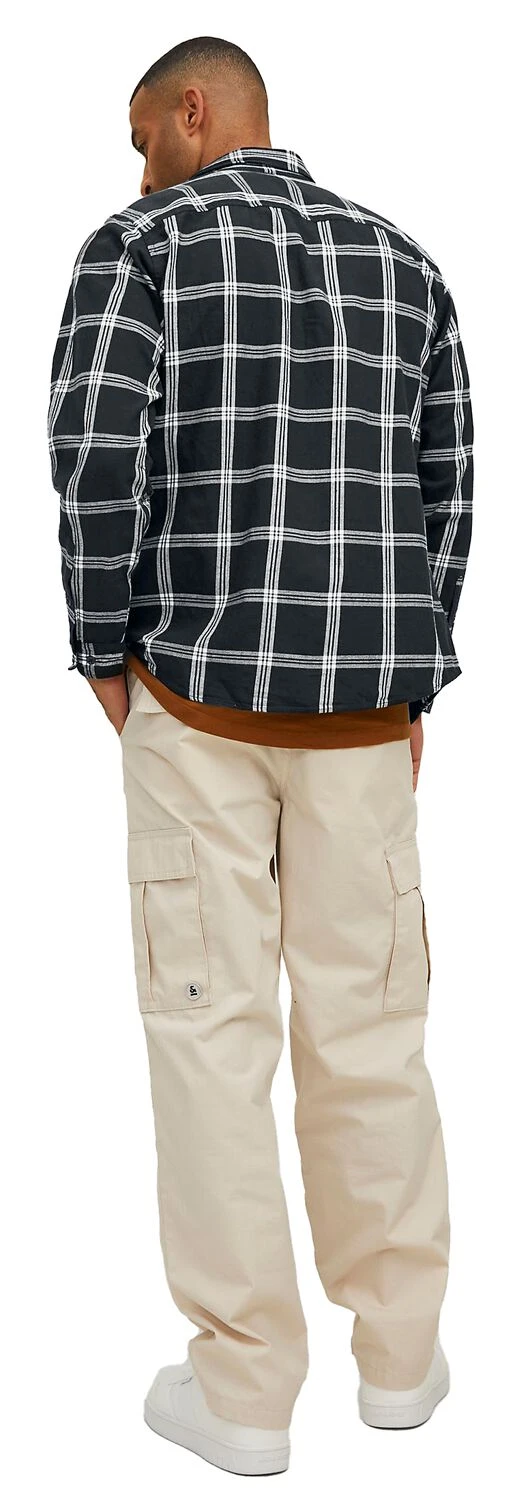 "JJEGINGHAM TWILL SHIRT L/S NOOS" Longsleeve White-black By Jack & Jones 6 "JJEGINGHAM TWILL SHIRT L/S NOOS" Longsleeve White-black By Jack & Jones - Image 4