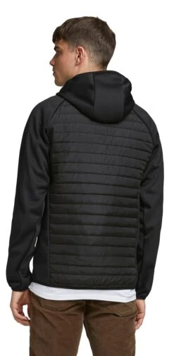"JJEMULTI QUILTED JACKET NOOS" Between-seasons Jacket Black By Jack & Jones -Fashionable Men's Clothing Store 533207wb