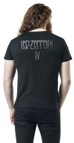 "IV Distressed Symbols" T-Shirt Black By Led Zeppelin 11 "IV Distressed Symbols" T-Shirt Black By Led Zeppelin -Fashionable Men's Clothing Store 533467wb