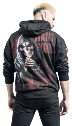 "War Kills" Hooded Sweater Black By Spiral -Fashionable Men's Clothing Store 533686wb
