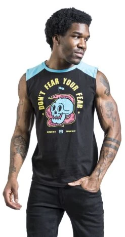 "Top With Front Print" Top Black By RED By EMP 10 "Top With Front Print" Top Black By RED By EMP -Fashionable Men's Clothing Store 533709wa