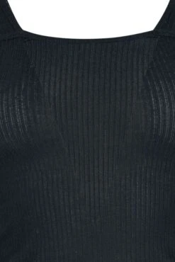 "Ladies’ Rib Squared-neckline Long-sleeved Top" Long-sleeve Shirt Black By Urban Classics -Fashionable Men's Clothing Store 533824d