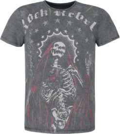 "T-shirt With Large Front Print" T-Shirt Black By Rock Rebel By EMP
