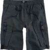 "Comfortable Fabric Trousers With Slit Pockets" Shorts Black By RED By EMP -Fashionable Men's Clothing Store 534028a