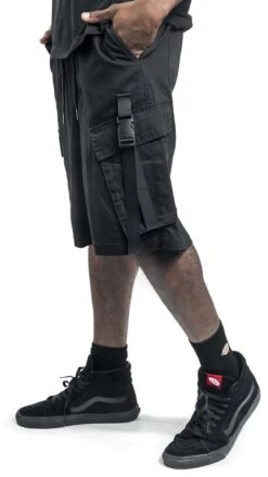 "Comfortable Fabric Trousers With Slit Pockets" Shorts Black By RED By EMP -Fashionable Men's Clothing Store 534028wa2