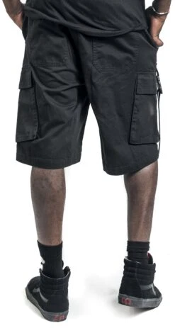 "Comfortable Fabric Trousers With Slit Pockets" Shorts Black By RED By EMP -Fashionable Men's Clothing Store 534028wb
