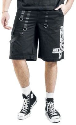 "Arakiel" Shorts Black By Gothicana By EMP -Fashionable Men's Clothing Store 534271wa