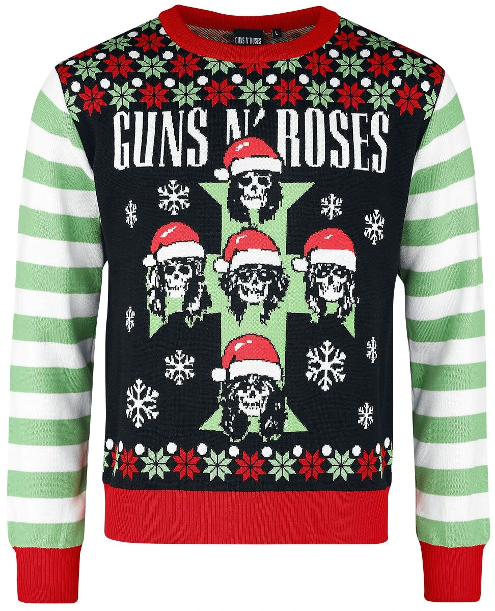 "Holiday Sweater 2022" Christmas Jumper Multicolour By Guns N' Roses 3 "Holiday Sweater 2022" Christmas Jumper Multicolour By Guns N' Roses