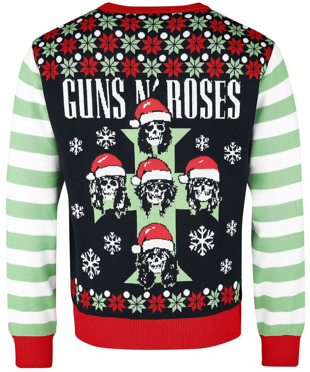 "Holiday Sweater 2022" Christmas Jumper Multicolour By Guns N' Roses 4 "Holiday Sweater 2022" Christmas Jumper Multicolour By Guns N' Roses - Image 2