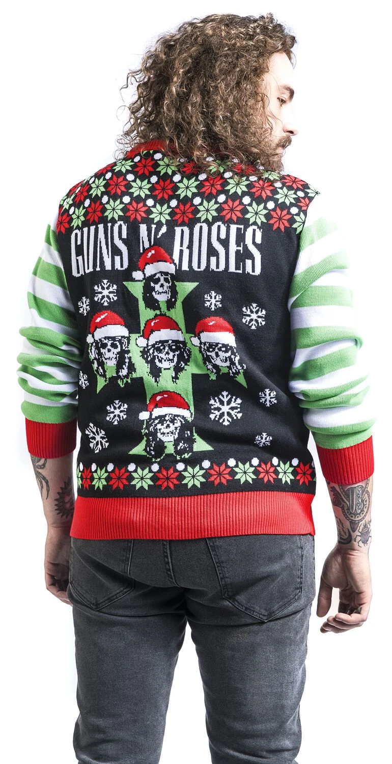 "Holiday Sweater 2022" Christmas Jumper Multicolour By Guns N' Roses 7 "Holiday Sweater 2022" Christmas Jumper Multicolour By Guns N' Roses - Image 5