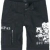 "Shorts With Skull Print" Shorts Black By Gothicana By EMP -Fashionable Men's Clothing Store 535020a