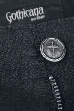 "Shorts With Skull Print" Shorts Black By Gothicana By EMP -Fashionable Men's Clothing Store 535020d