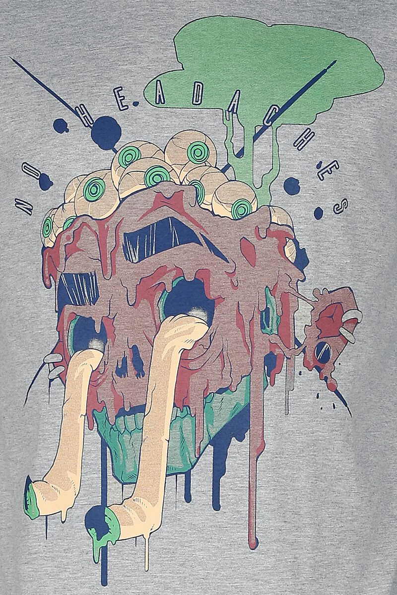 "T-shirt With Abstract Print" T-Shirt Grey By RED By EMP 4 "T-shirt With Abstract Print" T-Shirt Grey By RED By EMP - Image 2