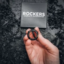"Stonering" Ring Black By Rockers -Fashionable Men's Clothing Store 535917d2