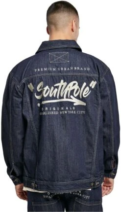 "Southpole Script Denim Jacket" Jeans Jacket Blue By Southpole -Fashionable Men's Clothing Store 536568wb