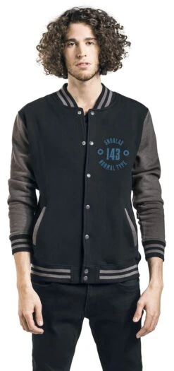 "Snorlax" Varsity Jacket Black/mottled Grey By Pokémon 10 "Snorlax" Varsity Jacket Black/mottled Grey By Pokémon -Fashionable Men's Clothing Store 536919wa