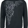 "Wings Tattoo Sweatshirt" Sweatshirt Black By Outer Vision -Fashionable Men's Clothing Store 536942a