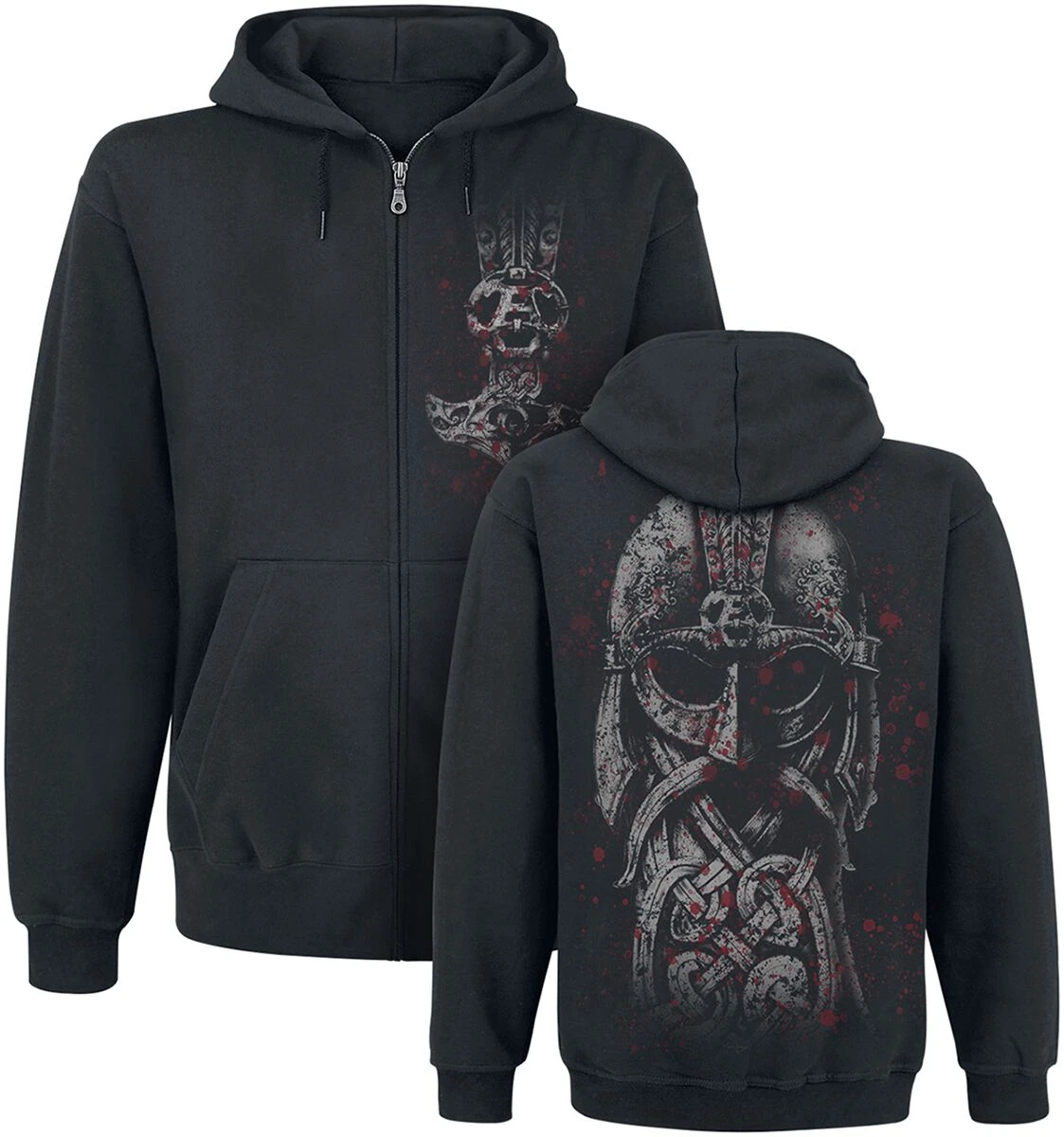 "Viking Blood Zip Hoodie" Hooded Zip Black By Alchemy England 3 "Viking Blood Zip Hoodie" Hooded Zip Black By Alchemy England