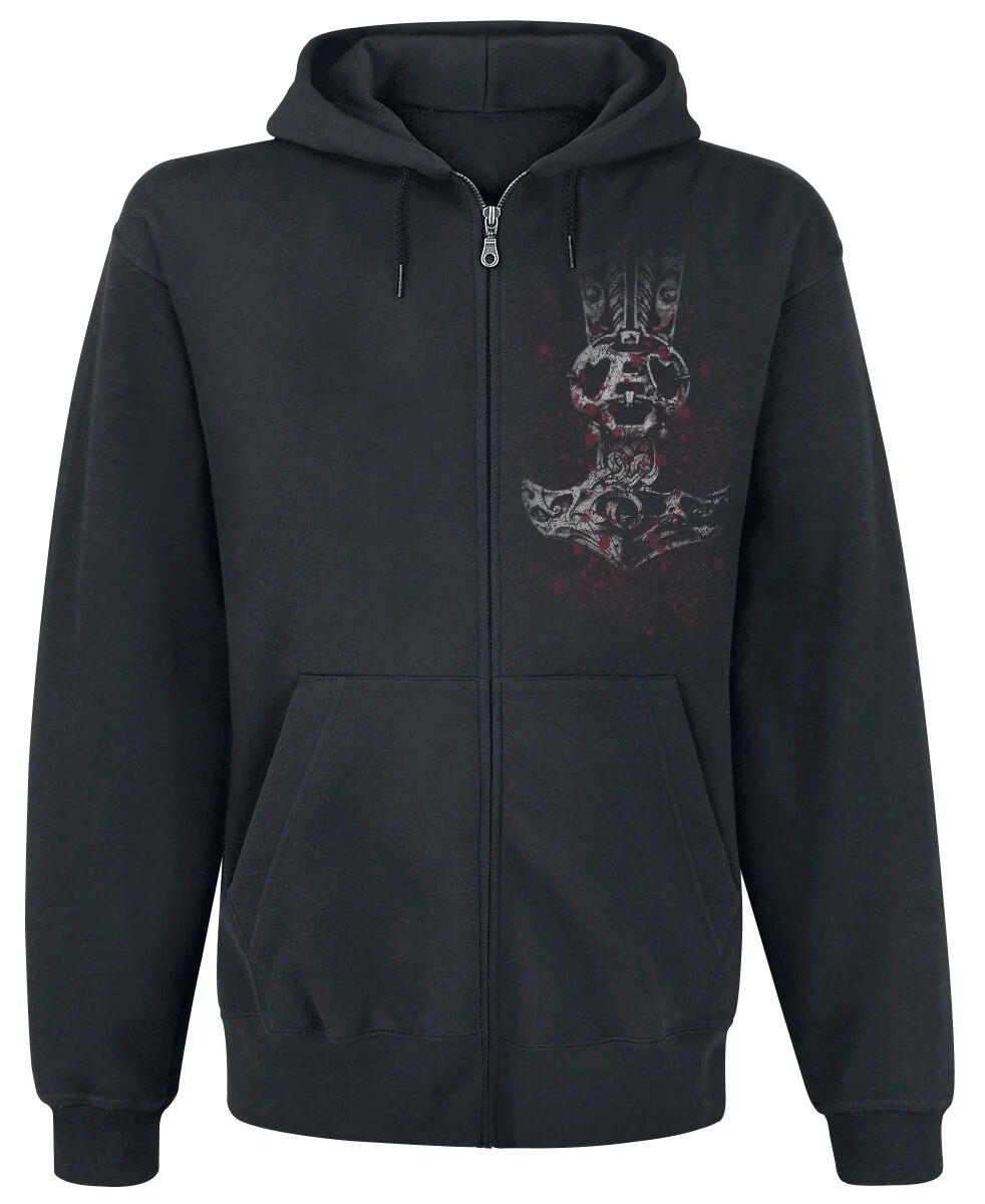 "Viking Blood Zip Hoodie" Hooded Zip Black By Alchemy England 4 "Viking Blood Zip Hoodie" Hooded Zip Black By Alchemy England - Image 2