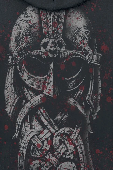 "Viking Blood Zip Hoodie" Hooded Zip Black By Alchemy England 6 "Viking Blood Zip Hoodie" Hooded Zip Black By Alchemy England - Image 4