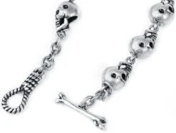 "Skulls" Bracelet Silver-coloured By Rock Rebel By EMP 9 "Skulls" Bracelet Silver-coloured By Rock Rebel By EMP -Fashionable Men's Clothing Store 537389d