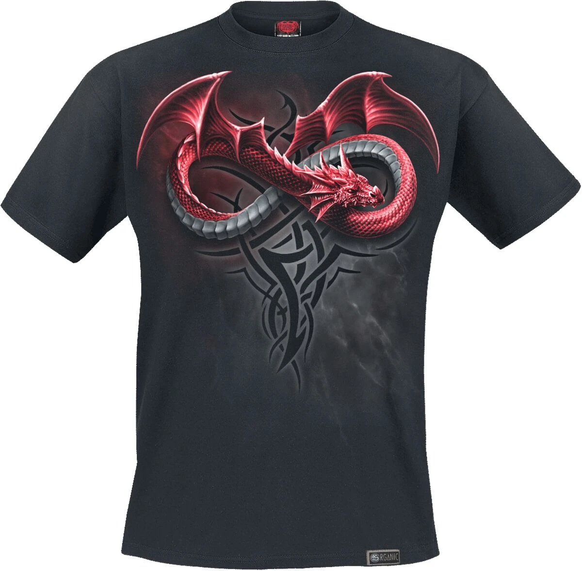 "Infinity Dragons" T-Shirt Black By Spiral 3 "Infinity Dragons" T-Shirt Black By Spiral