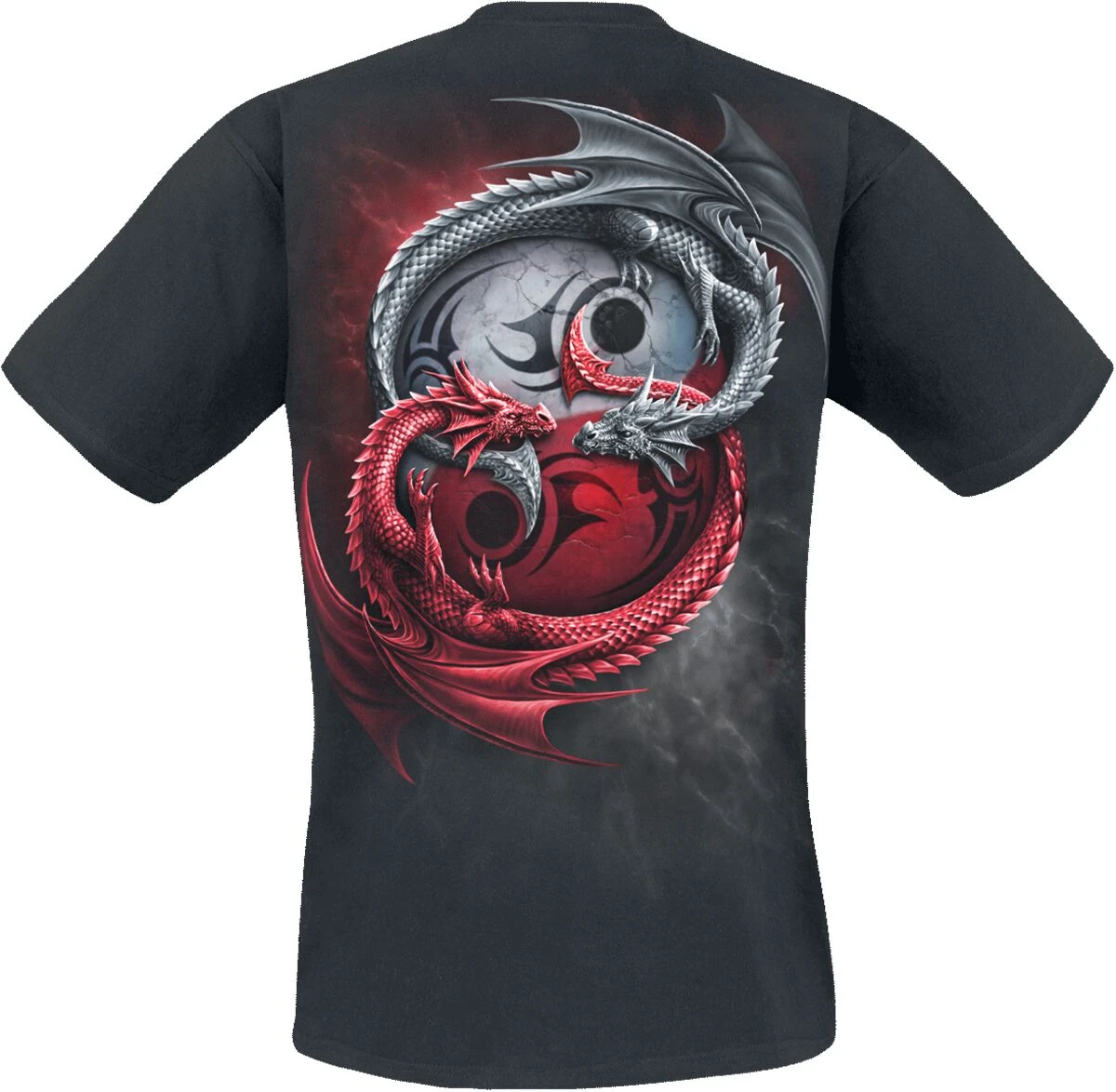 "Infinity Dragons" T-Shirt Black By Spiral 4 "Infinity Dragons" T-Shirt Black By Spiral - Image 2