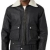 "Fender Denim Sherpa Bomber" Winter Jacket Black By Wrangler -Fashionable Men's Clothing Store 539001wa