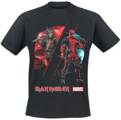 "Iron Maiden X Marvel Collection - Samurai Comp" T-Shirt Black By Iron Maiden
