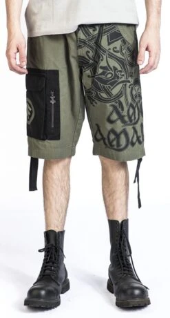 "EMP Signature Collection" Shorts Olive-black By Amon Amarth -Fashionable Men's Clothing Store 539492wa