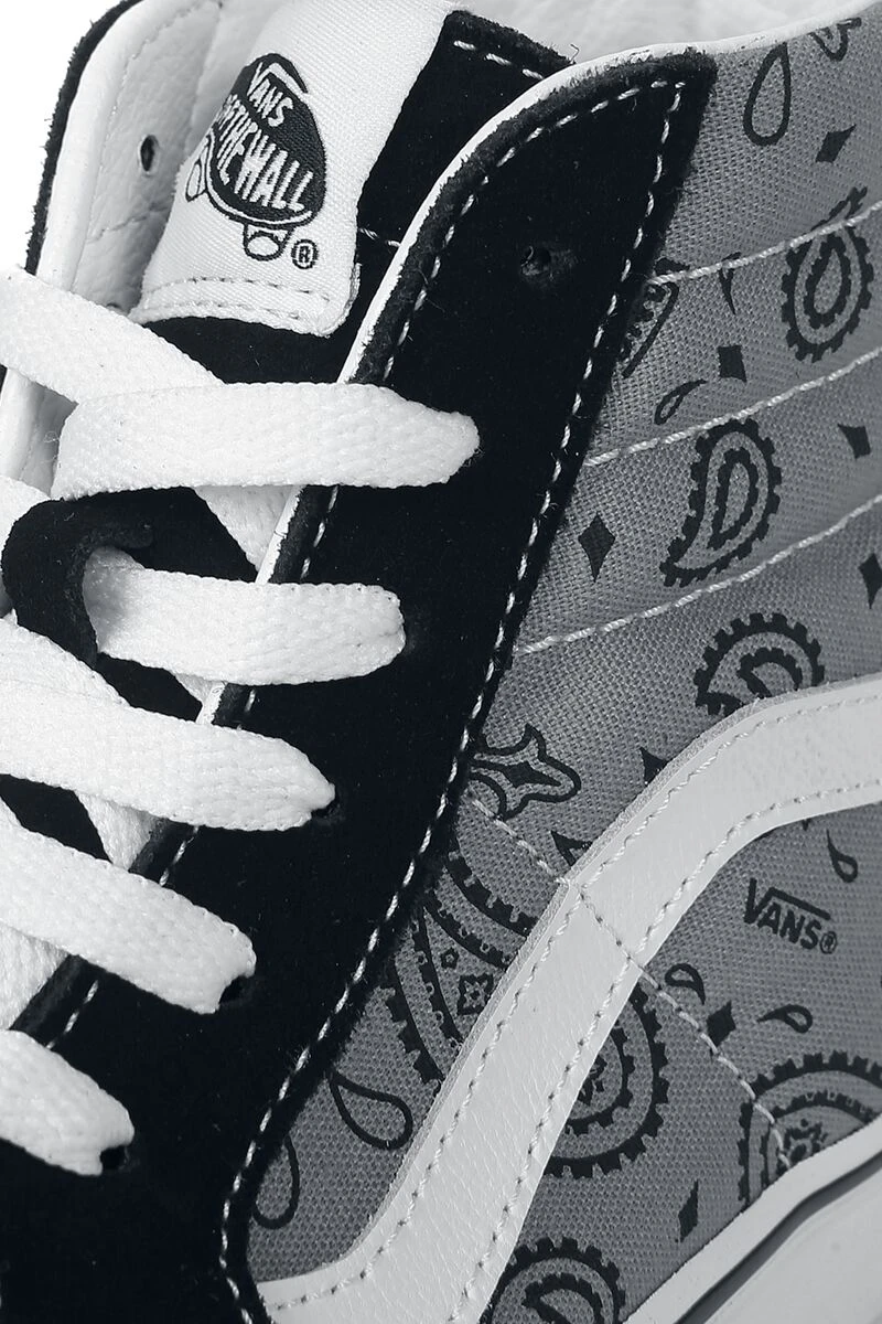 "SK8-HI Paisley Grey/true White" Sneakers High Black-grey By Vans 9 "SK8-HI Paisley Grey/true White" Sneakers High Black-grey By Vans - Image 7