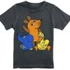 "Kids - Mouse - Elephant - Duck" T-Shirt Black By Die Sendung Mit Der Maus