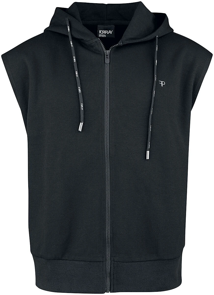 "Avi" Hooded Zip Black By Forplay 3 "Avi" Hooded Zip Black By Forplay