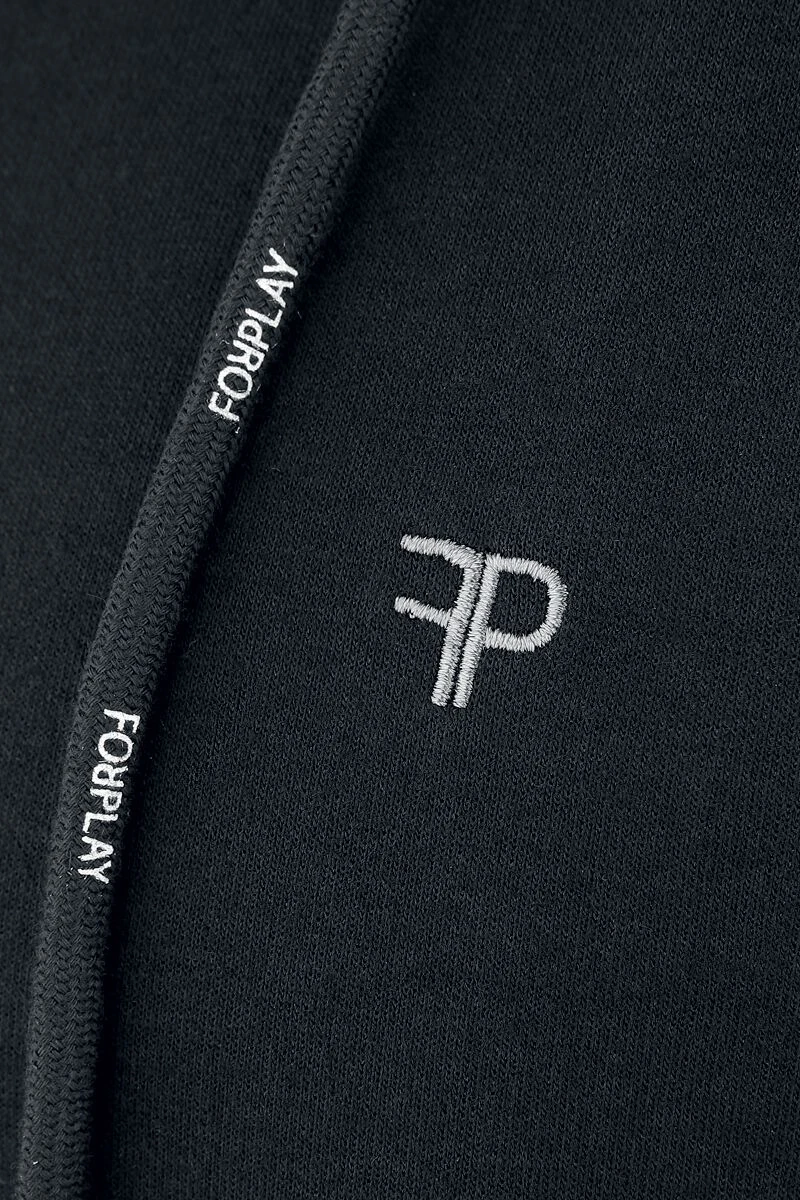 "Avi" Hooded Zip Black By Forplay 5 "Avi" Hooded Zip Black By Forplay - Image 3