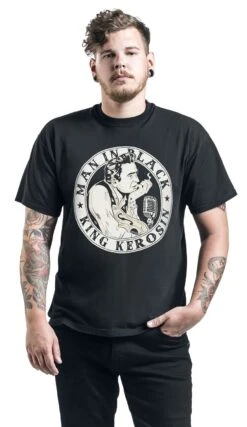 "Man In Black" T-Shirt Black By King Kerosin -Fashionable Men's Clothing Store 542544wa