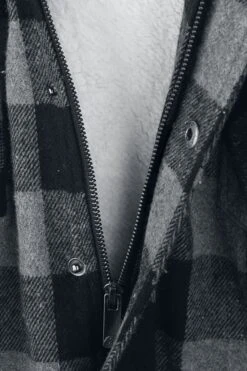 "Lumber Jacket With Hood" Between-seasons Jacket Black-grey By RED By EMP -Fashionable Men's Clothing Store 542601d4