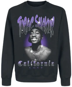 "California Love Bling" Sweatshirt Black By Tupac Shakur