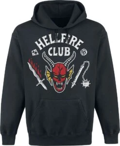 "Hellfire Club" Hooded Sweater Black By Stranger Things