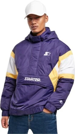 "Starter Colour Block Half-zip Retro Jacket" Between-seasons Jacket Lilac By Starter 10 "Starter Colour Block Half-zip Retro Jacket" Between-seasons Jacket Lilac By Starter -Fashionable Men's Clothing Store 549970wa