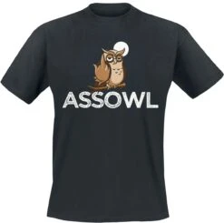 "Assowl" T-Shirt Black By Tierisch