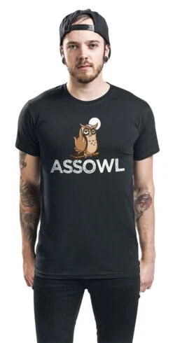 "Assowl" T-Shirt Black By Tierisch -Fashionable Men's Clothing Store 552953wa