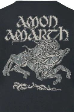 "Horse" Long-sleeve Shirt Black By Amon Amarth -Fashionable Men's Clothing Store 554013d
